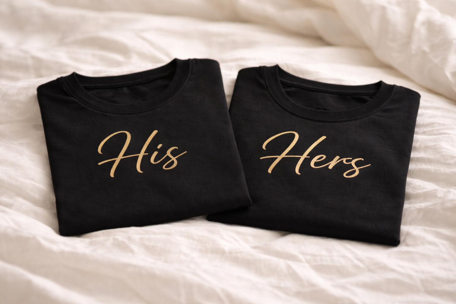 His and hers tees